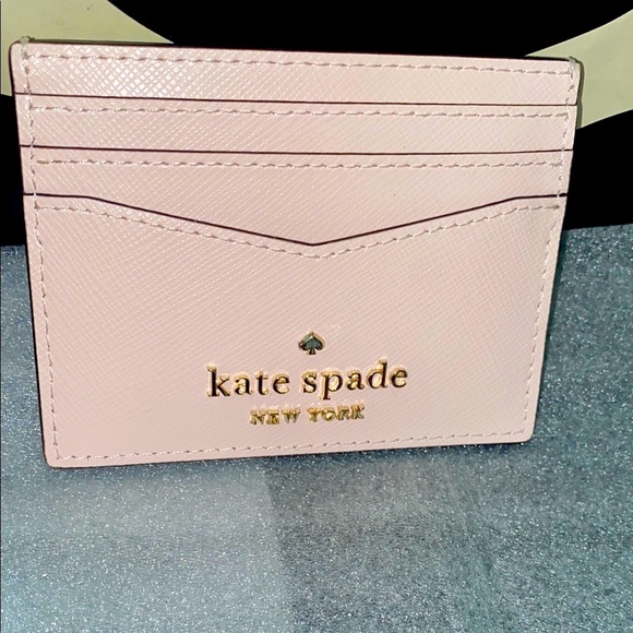 Kate Spade Pink Card Holder with Heart 🤍 Accents NWT 🏷 - Picture 7 of 8